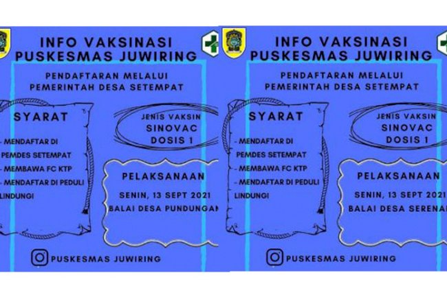 Penuhi Target, Vaksinasi di lakukan hingga ke tingkat Desa