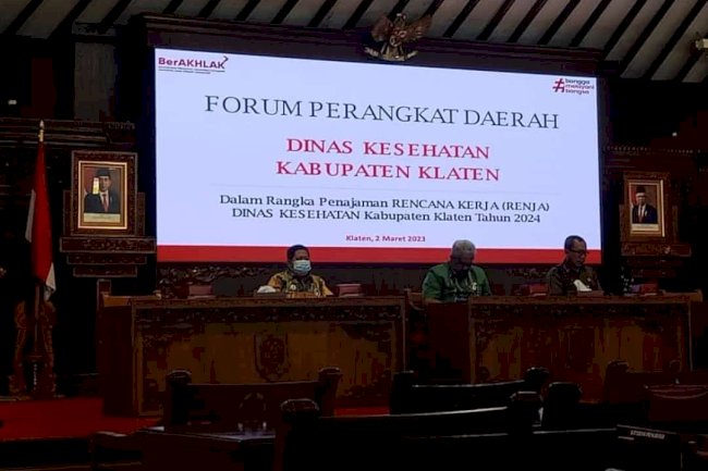 Forum Perangkat Daerah dalam rangka Penajaman Rancangan Awal Rencana Kerja Dinas Kesehatan Kabupaten Klaten Tahun 2024