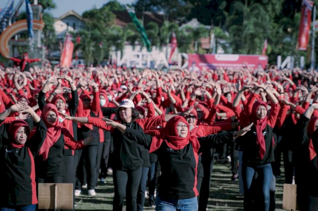 Dua ribu orang kader kesehatan berkumpul di Alun-alun Klaten, ada apa?