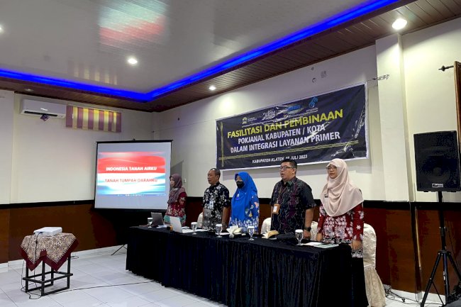 Pertemuan Fasilitasi dan Pembinaan Pokjanal Posyandu Kabupaten/Kota dalam Integrasi Layanan Primer Dinas Kesehatan Klaten Tahun 2023