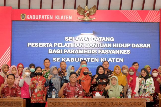 Pelatihan Bantuan Hidup Dasar oleh semua Fasyankes se- Kabupaten Klaten.