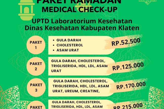 Promo Medical Check Up di Labkesda Klaten di Bulan Ramadhan