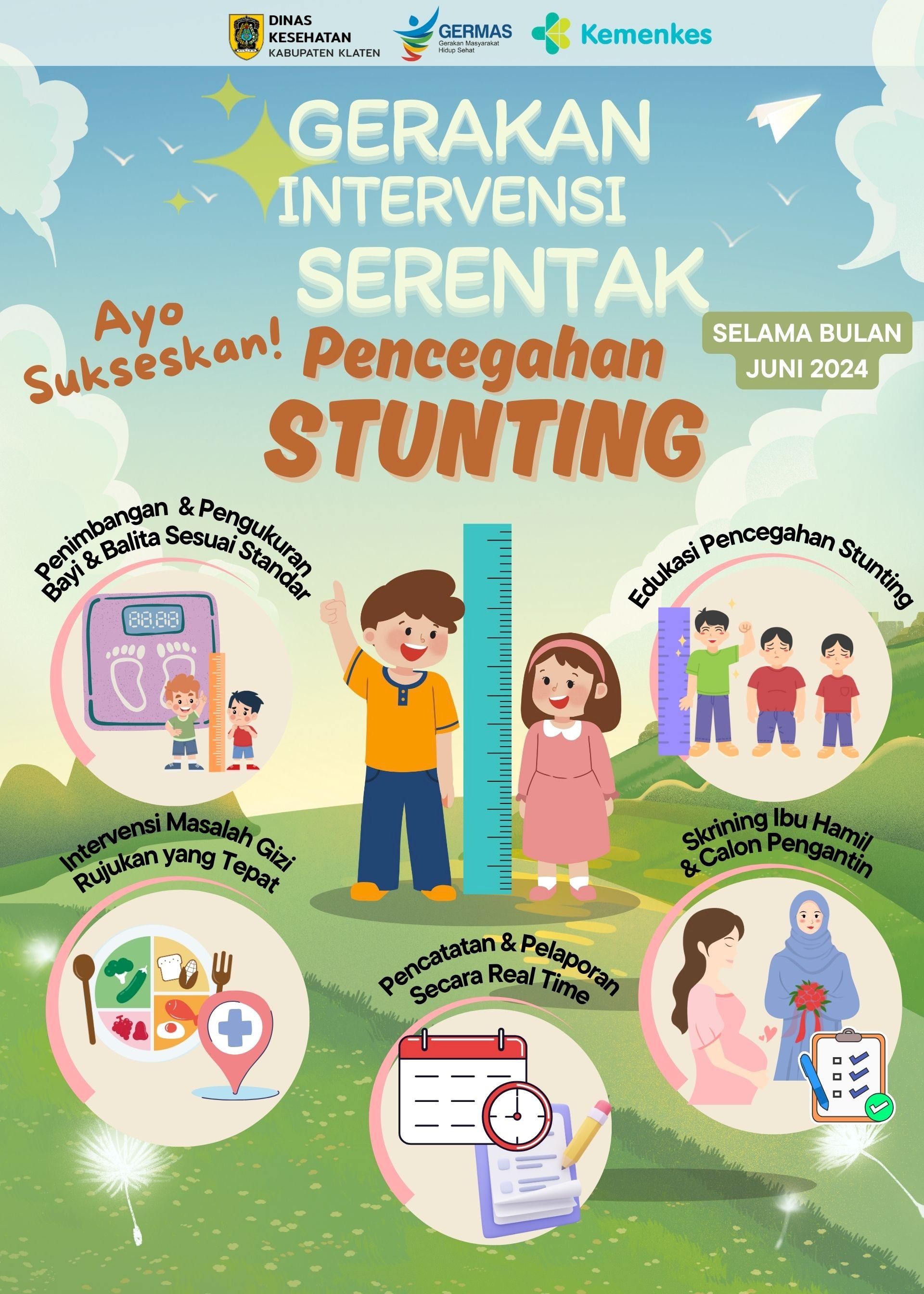 Gerakan Intervensi Serentak Pencegahan Stunting di Kabupaten Klaten.