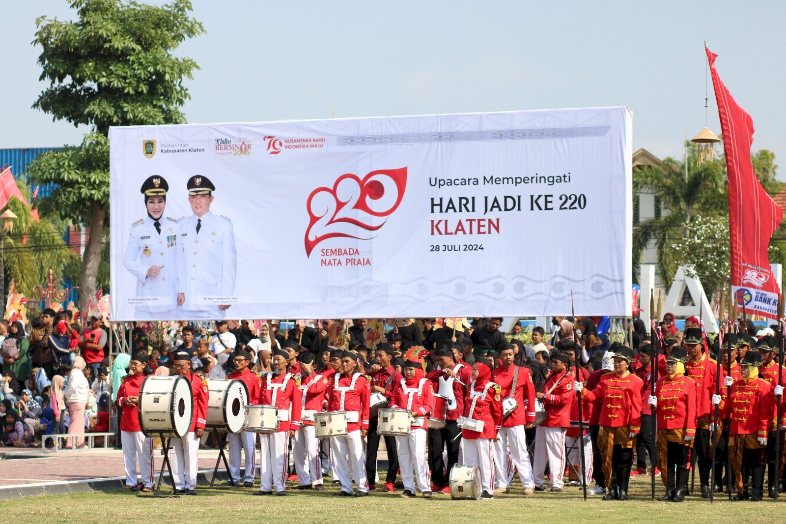 Upacara Hari Jadi Kabupaten Klaten ke 220 di Alun-Alun Klaten Tahun 2024