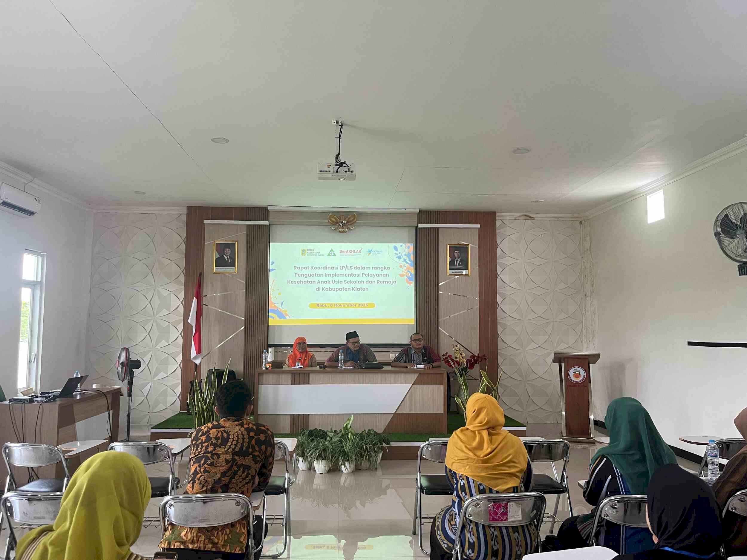 Pertemuan Koordinasi Lintas Sektor dan Lintas Program Pelayanan Kesehatan Anak Usia Sekolah dan Remaja Serta Evaluasi Cek Kesehatan Gratis (CKG) Sekolah di Kabupaten Klaten