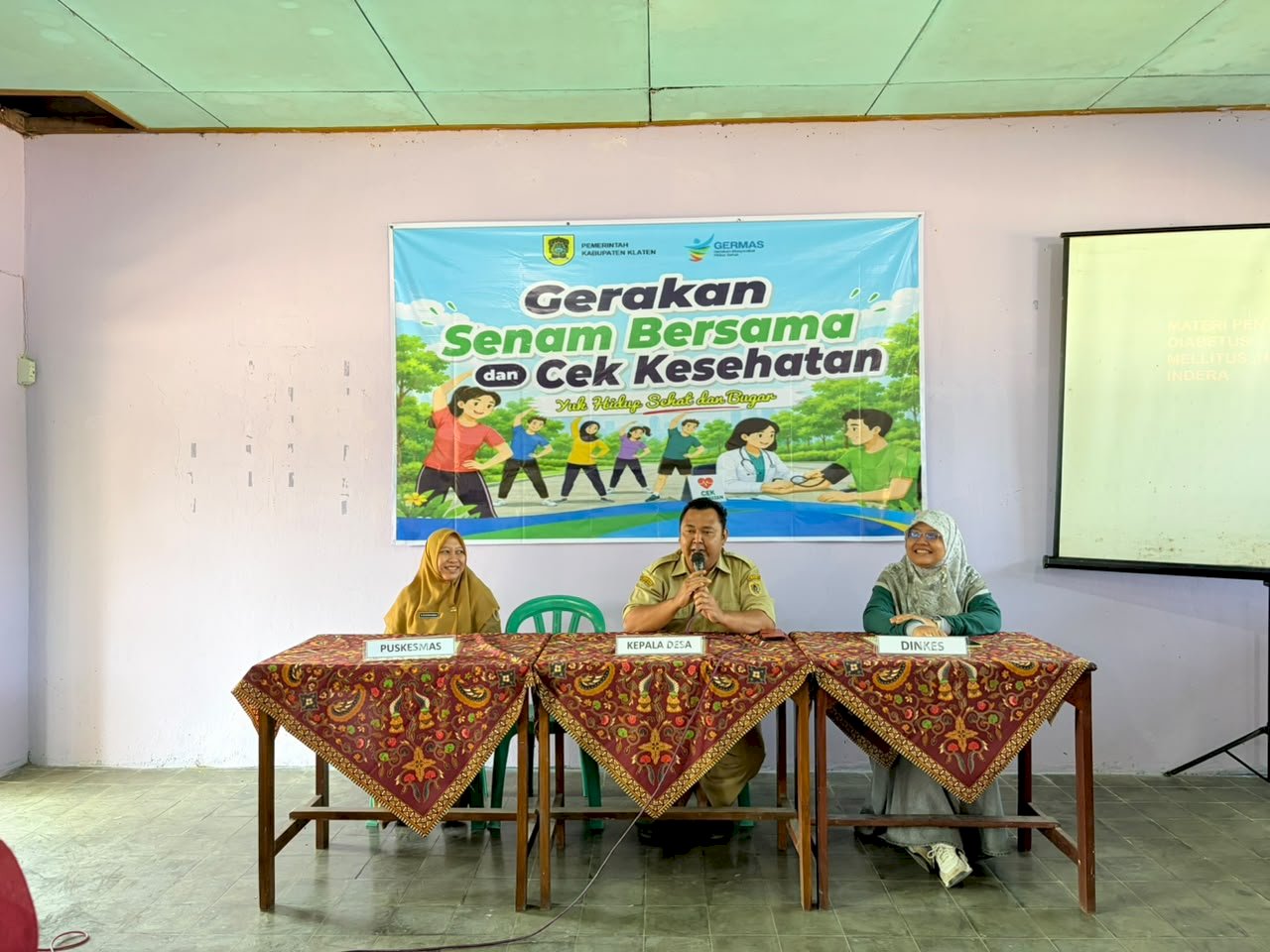Gerakan Senam Bersama dan Cek Kesehatan